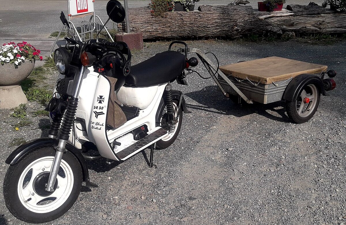 Simson SR50 Roller von 1987 im Originalzustand mit Anhänger