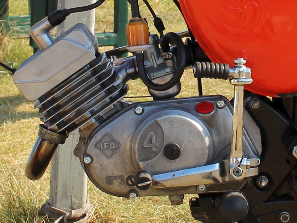 Regenerierter Simson S51-Motor in Nahaufnahme